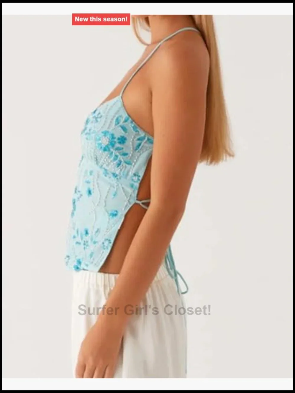 Y2K Sequin Rhinestone Criss Cross Straps Crop Cami V Neck Backless Halter Tank